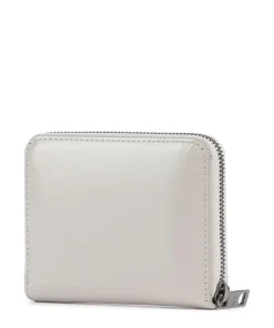 Conny Lack Distressed RFID Geldbörse Schafsleder grau/gelb