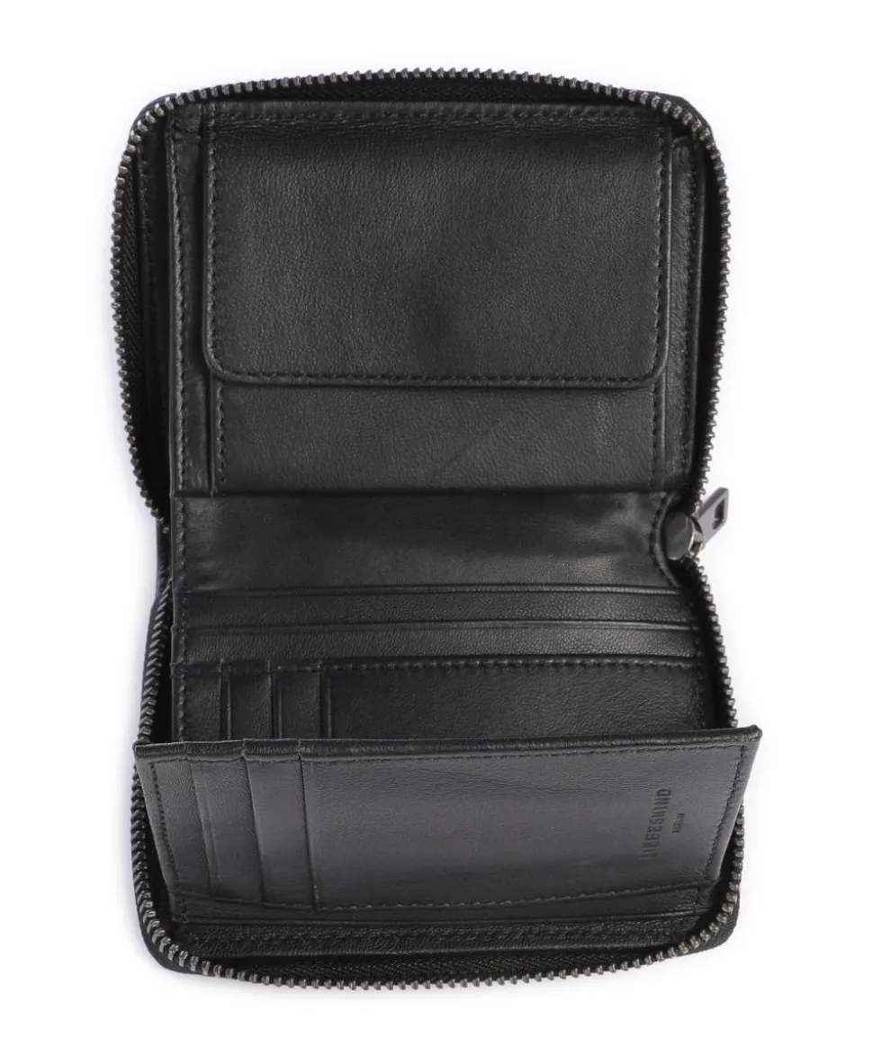 Conny Monogram Sheep Natural Geldbörse geprägtes Rindsleder dunkelgrau