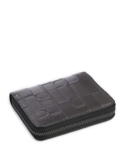 Conny Monogram Sheep Natural Geldbörse geprägtes Rindsleder dunkelgrau