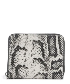 Conny Snake M Geldbörse geprägtes Leder weiß/schwarz