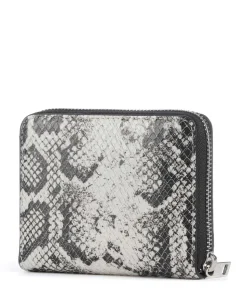 Conny Snake M Geldbörse geprägtes Leder weiß/schwarz