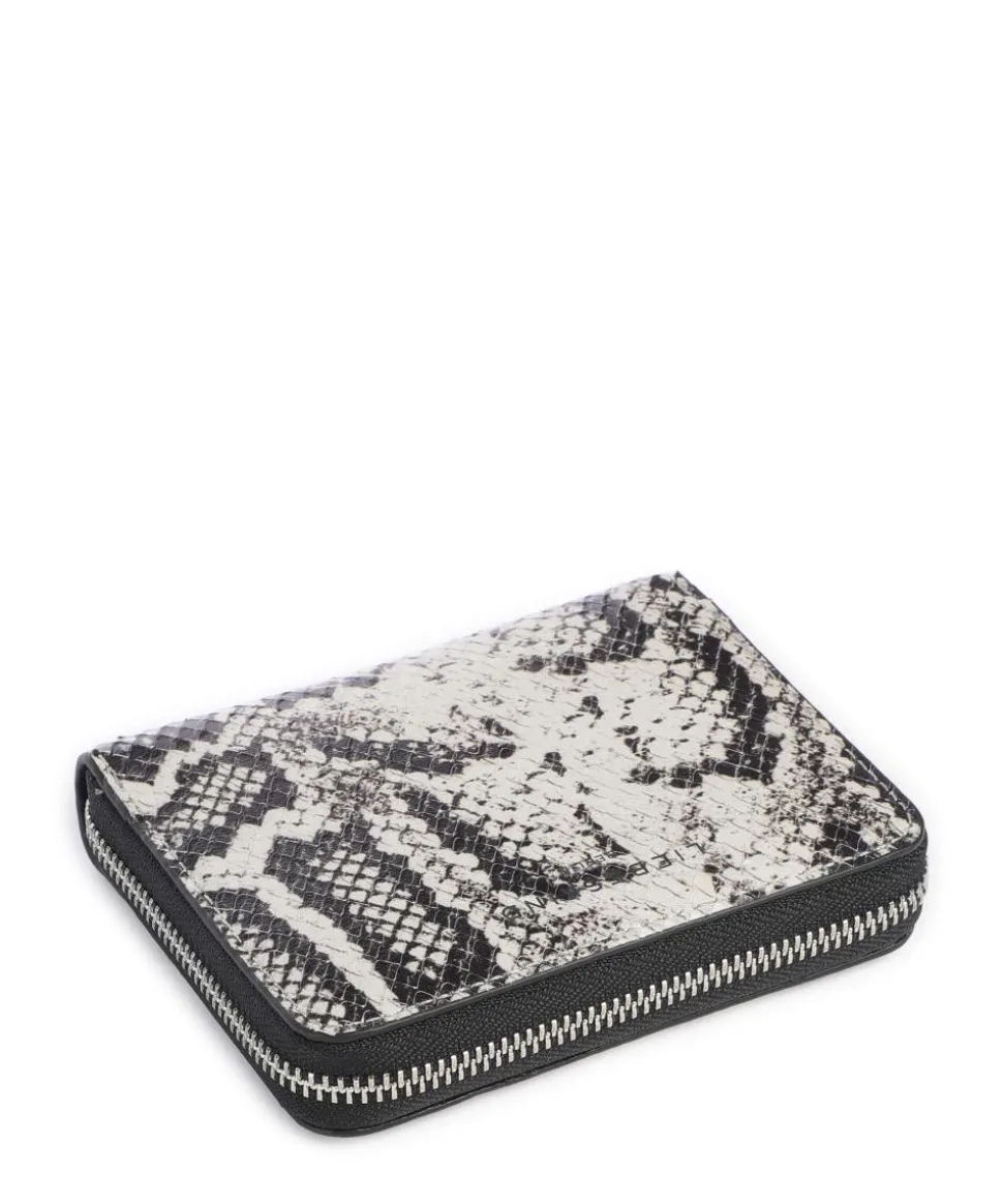 Conny Snake M Geldbörse geprägtes Leder weiß/schwarz