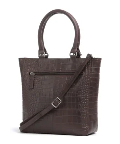 Cool Colbie Handtasche geprägtes Leder dunkelbraun