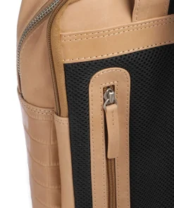 Cool Colbie Laptop-Rucksack 14″ geprägtes Leder hellbraun