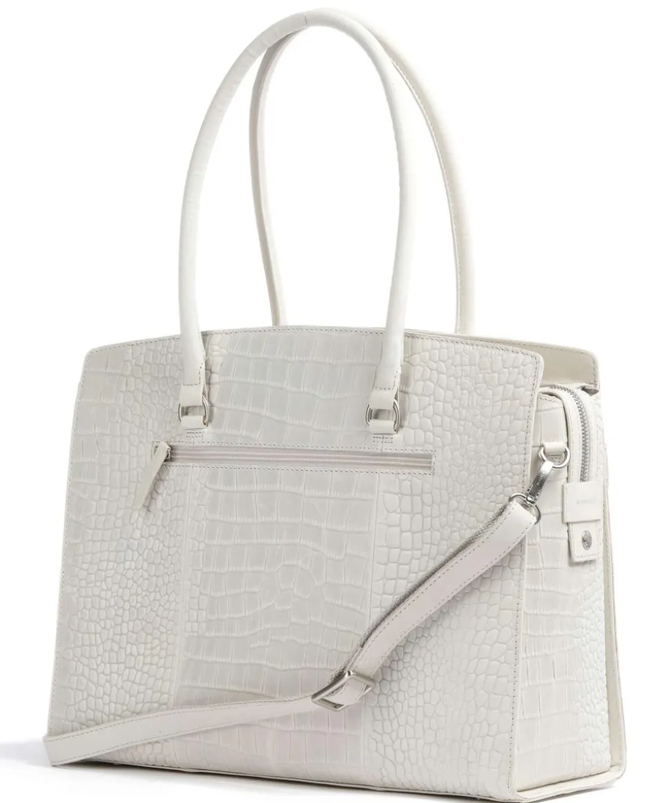 Cool Colbie Shopper 15″ geprägtes Leder elfenbein