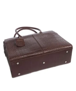 Cool Colbie Shopper 15″ geprägtes Leder dunkelbraun