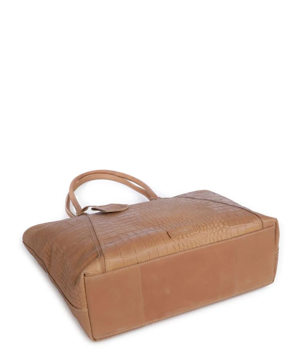 Cool Colbie Shopper 15″ geprägtes Leder hellbraun