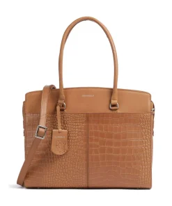 Cool Colbie Shopper 15″ geprägtes Leder cognac