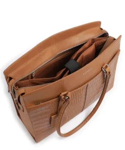 Cool Colbie Shopper 15″ geprägtes Leder cognac