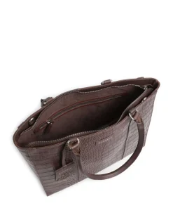 Cool Colbie Shopper 14″ geprägtes Leder dunkelbraun