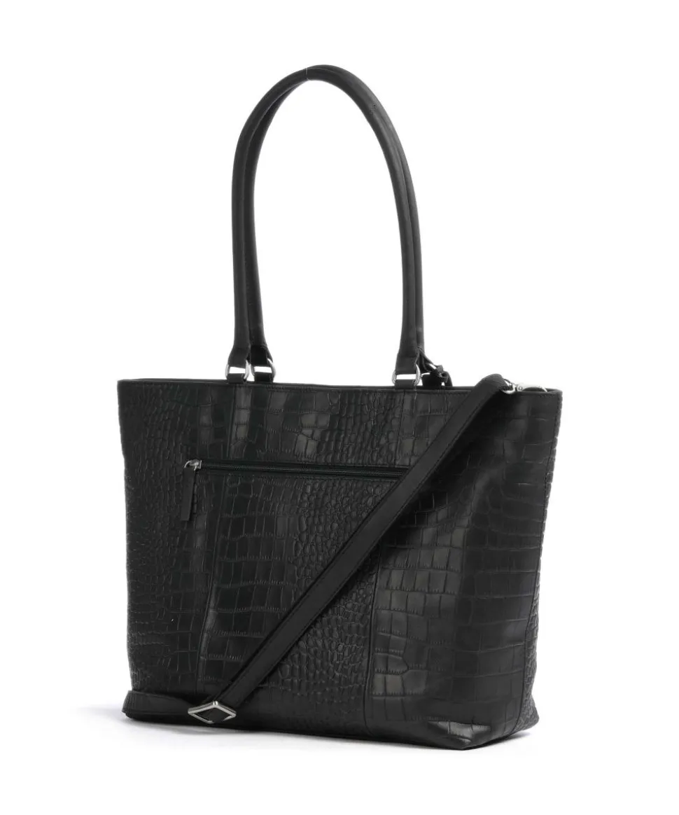 Cool Colbie Shopper 15″ geprägtes Leder schwarz