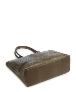 Cool Colbie Shopper 15″ geprägtes Leder olivgrün