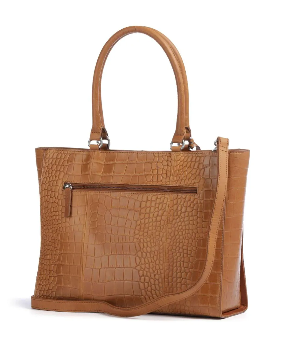 Cool Colbie Shopper 14″ geprägtes Leder braun