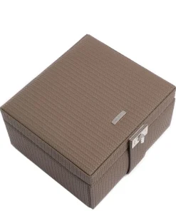 Corbello Schmuckkasten Lederimitat hellbraun