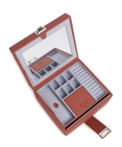 Corbello Schmuckkasten Lederimitat terrakotta