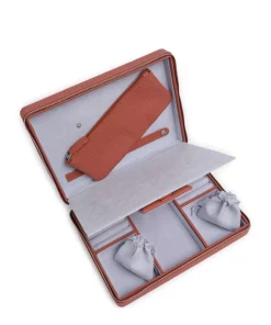 Corbello Schmuckkasten Lederimitat terrakotta