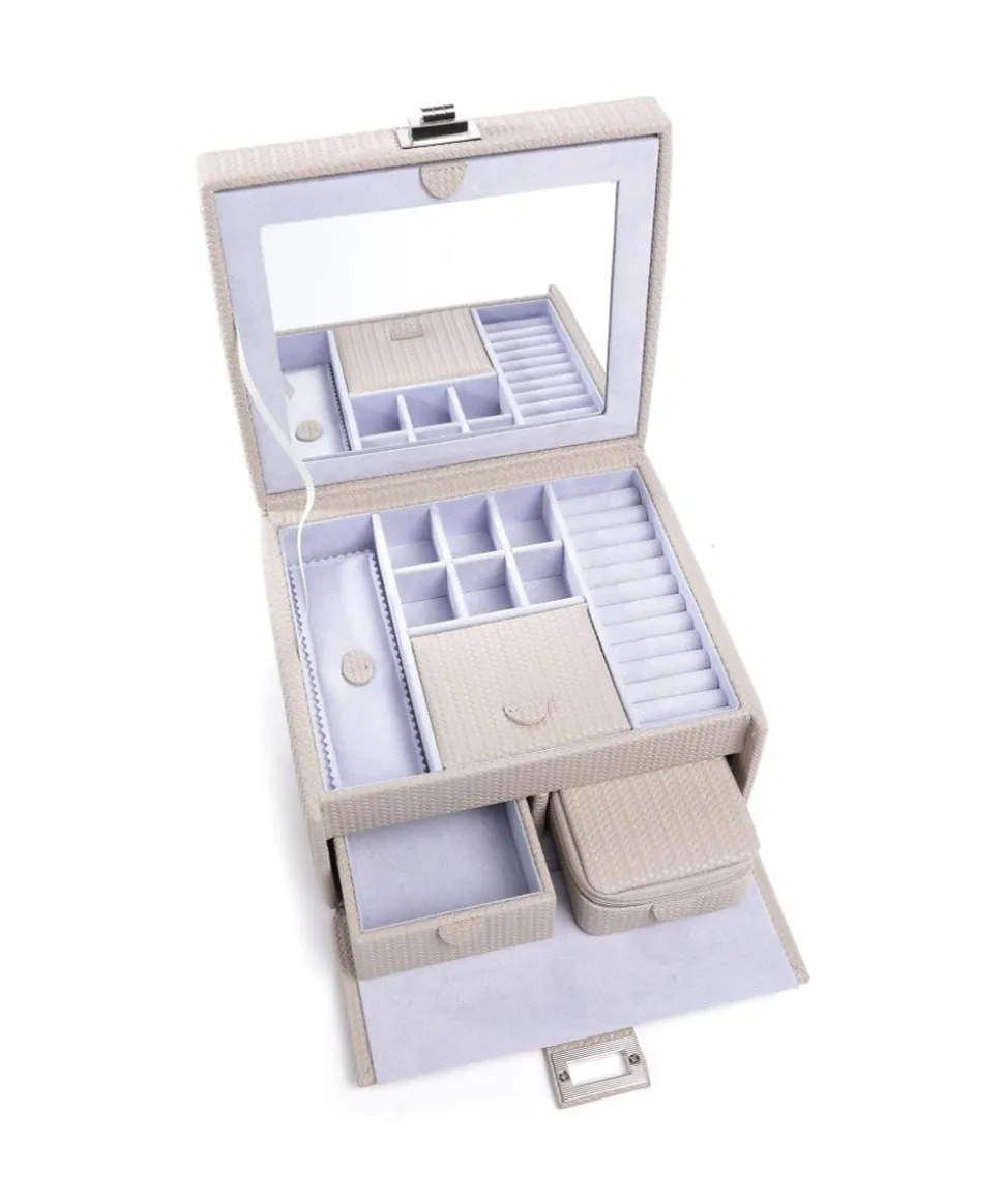 Corbello Schmuckkasten Lederimitat taupe