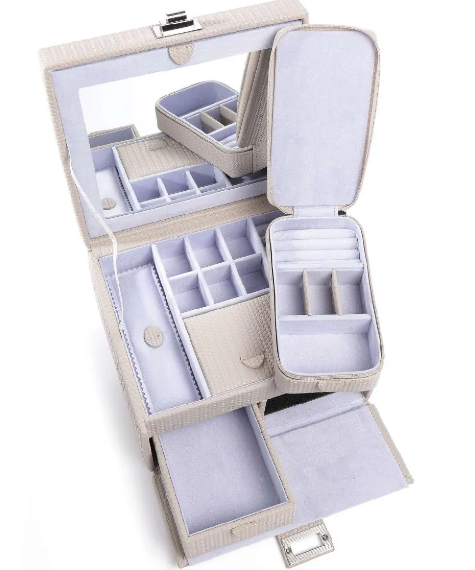 Corbello Schmuckkasten Lederimitat taupe