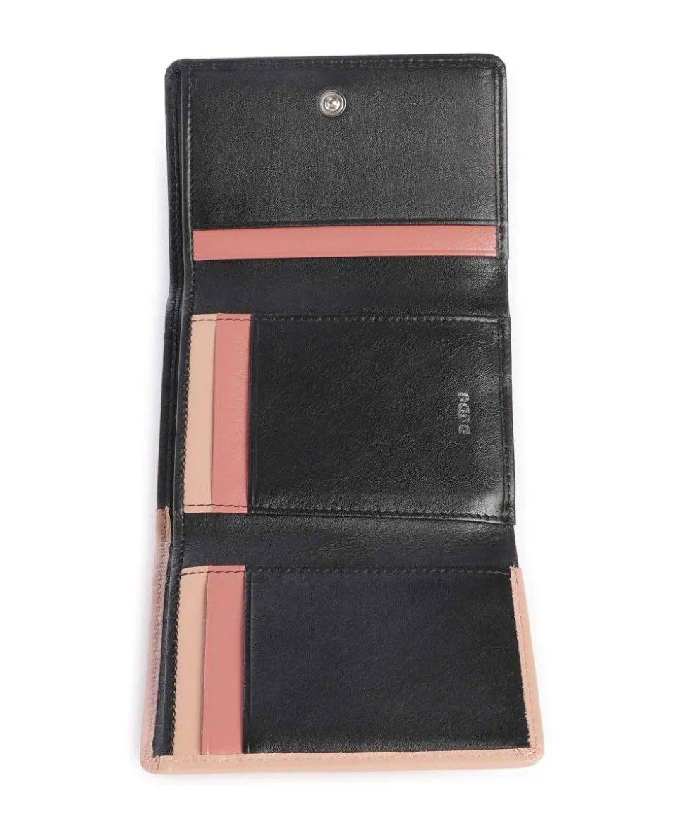 Corsica RFID Geldbörse fein genarbtes Kalbsleder beige/schwarz