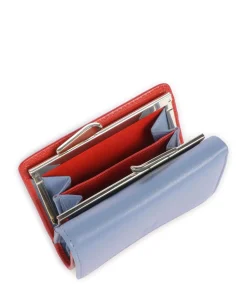 Corsica RFID Geldbörse fein genarbtes Kalbsleder blaugrau