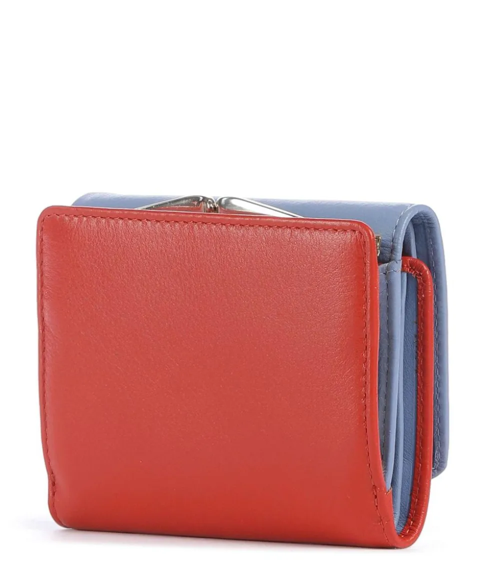 Corsica RFID Geldbörse fein genarbtes Kalbsleder blaugrau