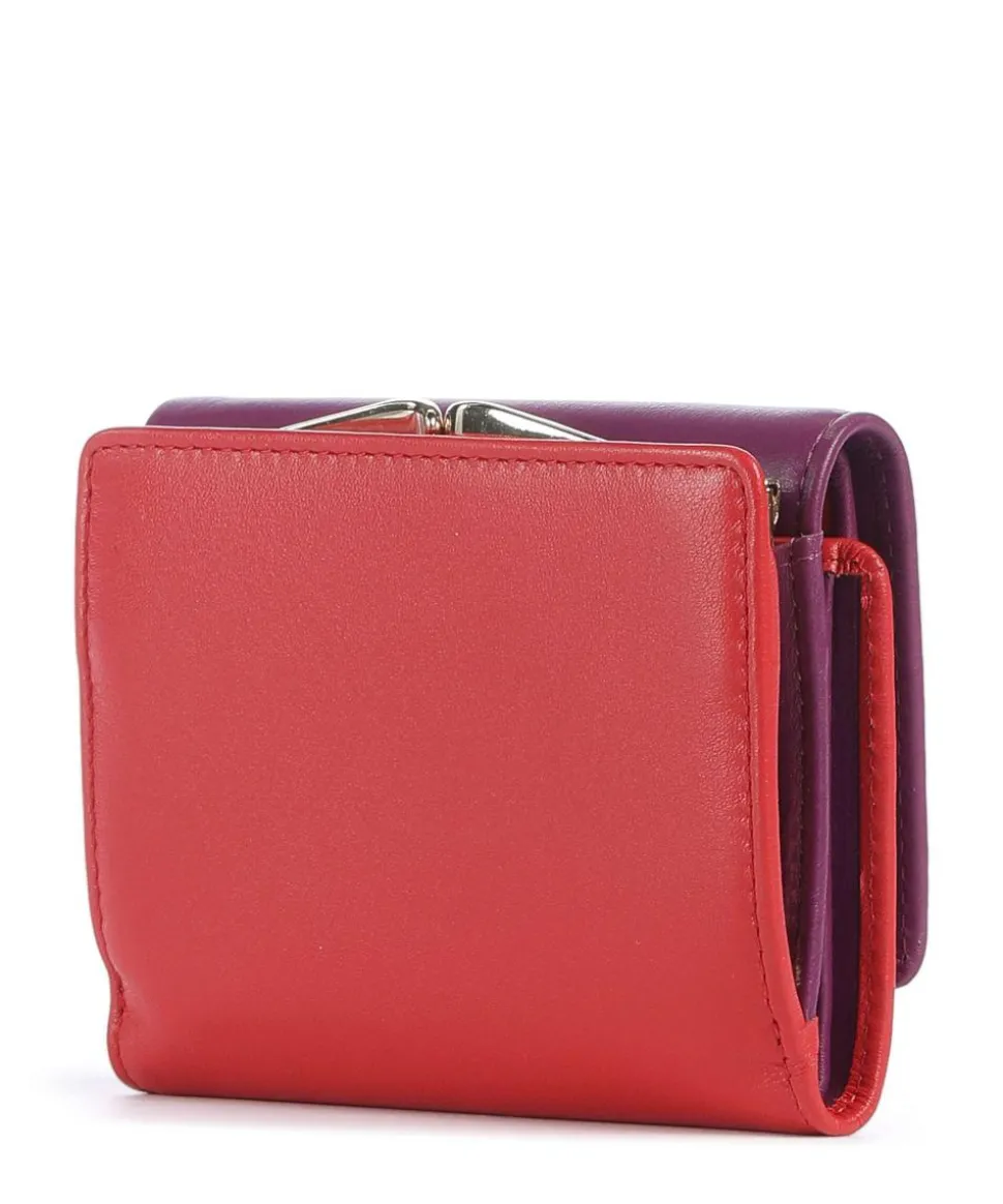 Corsica RFID Geldbörse fein genarbtes Kalbsleder brombeer