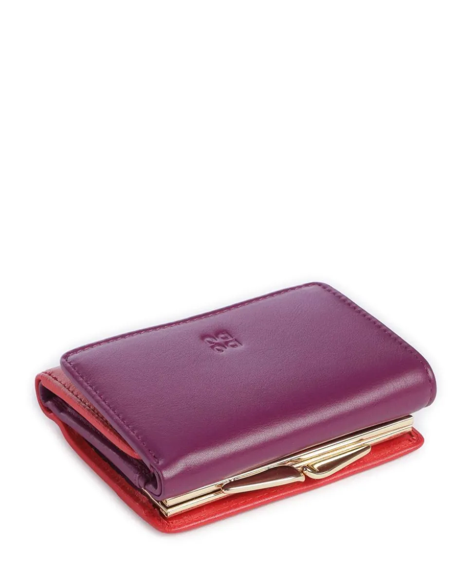 Corsica RFID Geldbörse fein genarbtes Kalbsleder brombeer