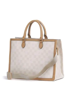 Cortina Piazza Handtasche Lederimitat elfenbein