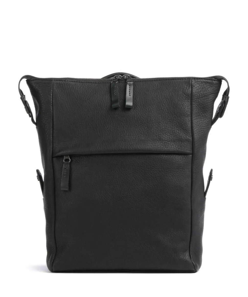 Country S Rucksack 13″ genarbtes Rindsleder schwarz