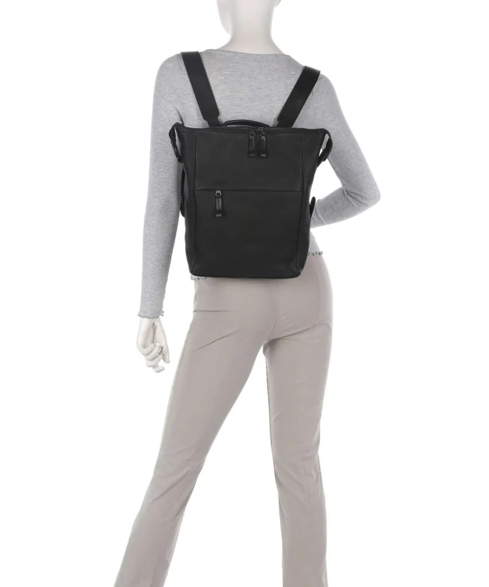 Country S Rucksack 13″ genarbtes Rindsleder schwarz