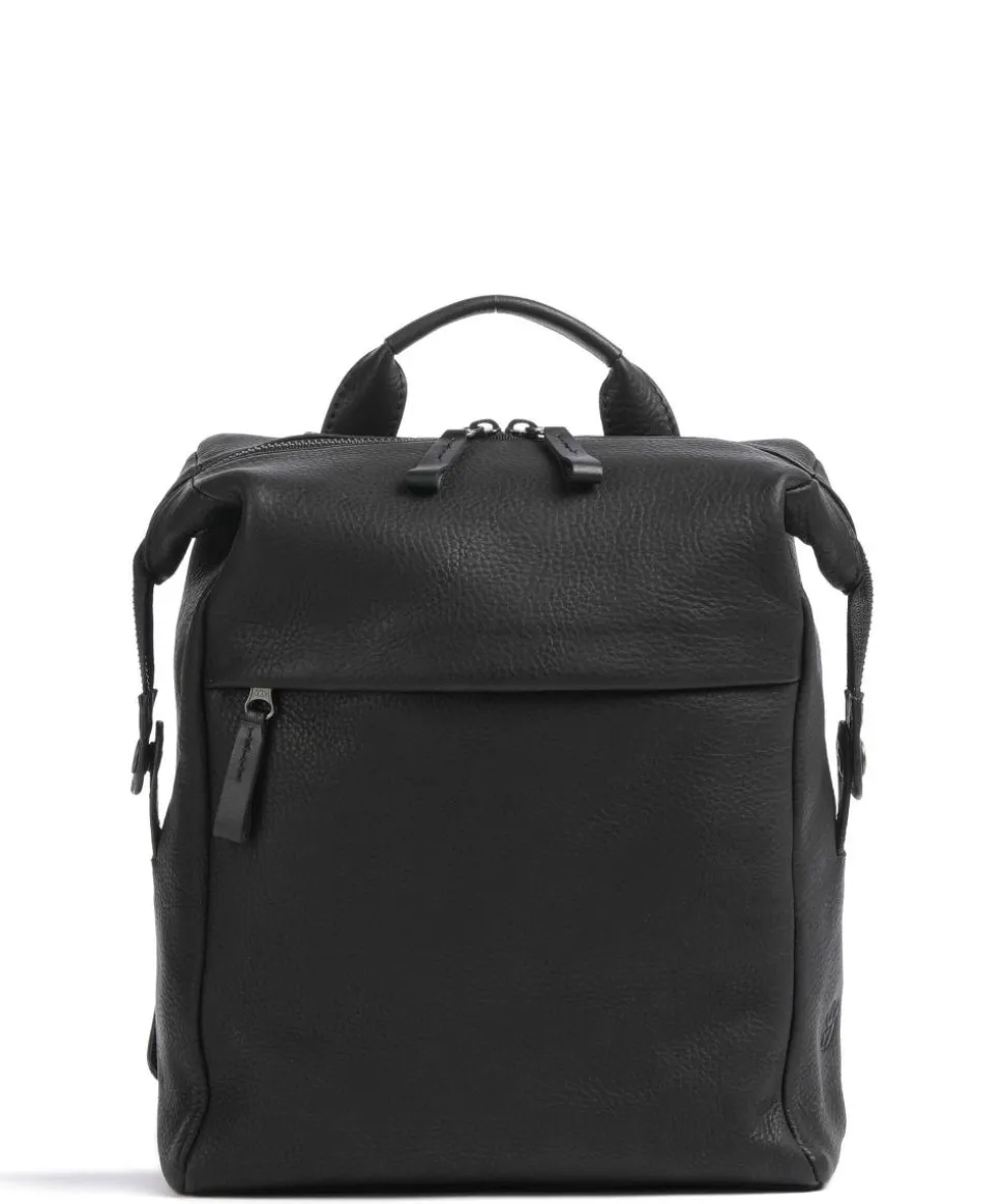 Country S Rucksack 13″ genarbtes Rindsleder schwarz