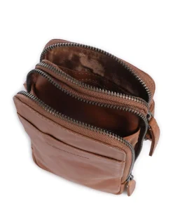 Cow Wax Pull Up Alesund Handytasche Pull-Up Rindsleder cognac