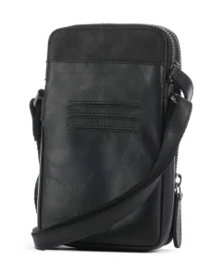 Cow Wax Pull Up Alesund Handytasche Pull-Up Rindsleder schwarz