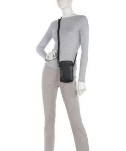 Cow Wax Pull Up Alesund Handytasche Pull-Up Rindsleder schwarz