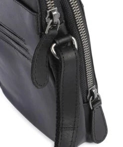 Cow Wax Pull Up Alesund Handytasche Pull-Up Rindsleder schwarz