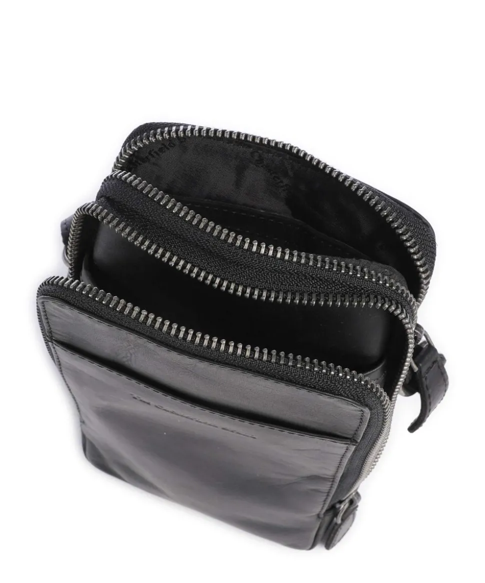 Cow Wax Pull Up Alesund Handytasche Pull-Up Rindsleder schwarz