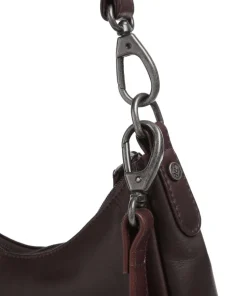 Cow Wax Pull Up Alexandria Schultertasche Pull-Up Rindsleder dunkelbraun