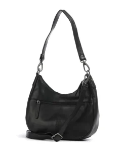 Cow Wax Pull Up Alexandria Schultertasche Pull-Up Rindsleder schwarz