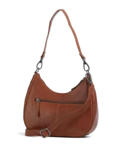 Cow Wax Pull Up Alexandria Schultertasche Pull-Up Rindsleder cognac