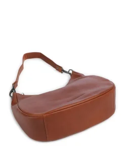 Cow Wax Pull Up Alexandria Schultertasche Pull-Up Rindsleder cognac