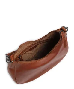 Cow Wax Pull Up Alexandria Schultertasche Pull-Up Rindsleder cognac