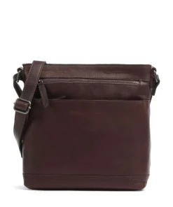 Cow Wax Pull Up Almeria Umhängetasche Pull-Up Rindsleder dunkelbraun