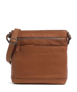 Cow Wax Pull Up Almeria Umhängetasche Pull-Up Rindsleder cognac