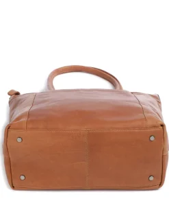 Cow Wax Pull Up Altona Shopper 14″ fein genarbtes Leder cognac