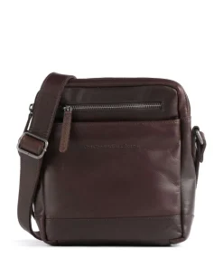 Cow Wax Pull Up Arnhem Umhängetasche fein genarbtes Leder dunkelbraun