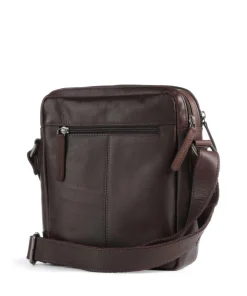 Cow Wax Pull Up Arnhem Umhängetasche fein genarbtes Leder dunkelbraun