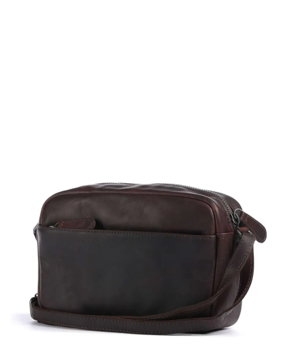 Cow Wax Pull Up Arona Umhängetasche Pull-Up Rindsleder dunkelbraun