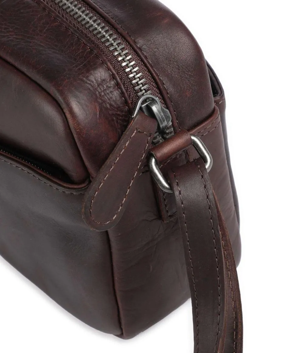 Cow Wax Pull Up Arona Umhängetasche Pull-Up Rindsleder dunkelbraun
