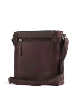 Cow Wax Pull Up Brandis Umhängetasche Pull-Up Rindsleder dunkelbraun