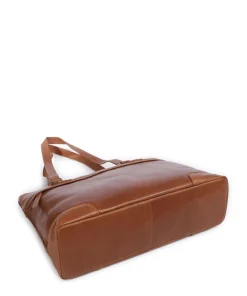 Cow Wax Pull Up Branson Schultertasche 14″ Rindsleder cognac